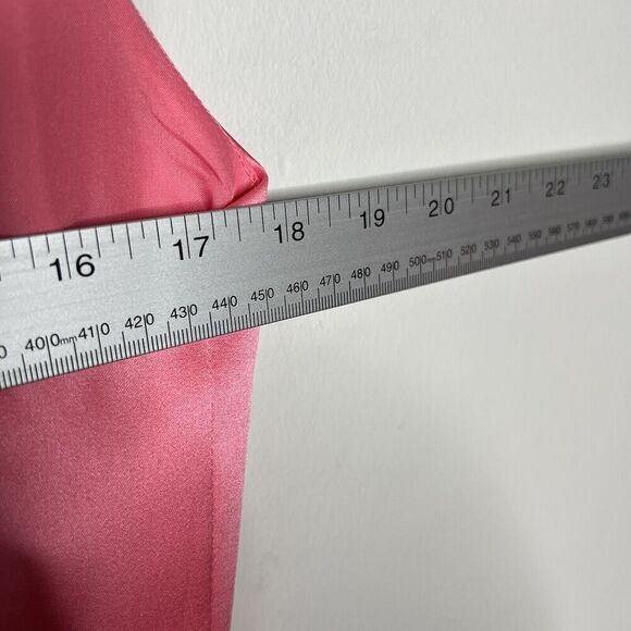 Da Vinci Dress Womens 14 Pink Satin Gown Embellished Long Formal Fairy V Neck - Picture 8 of 16